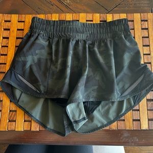 Green camo lululemon shorts!